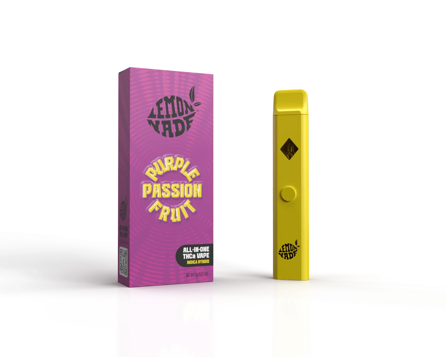 LemonNade – THCA Blend Disposable 2ml – Purple Passionfruit
