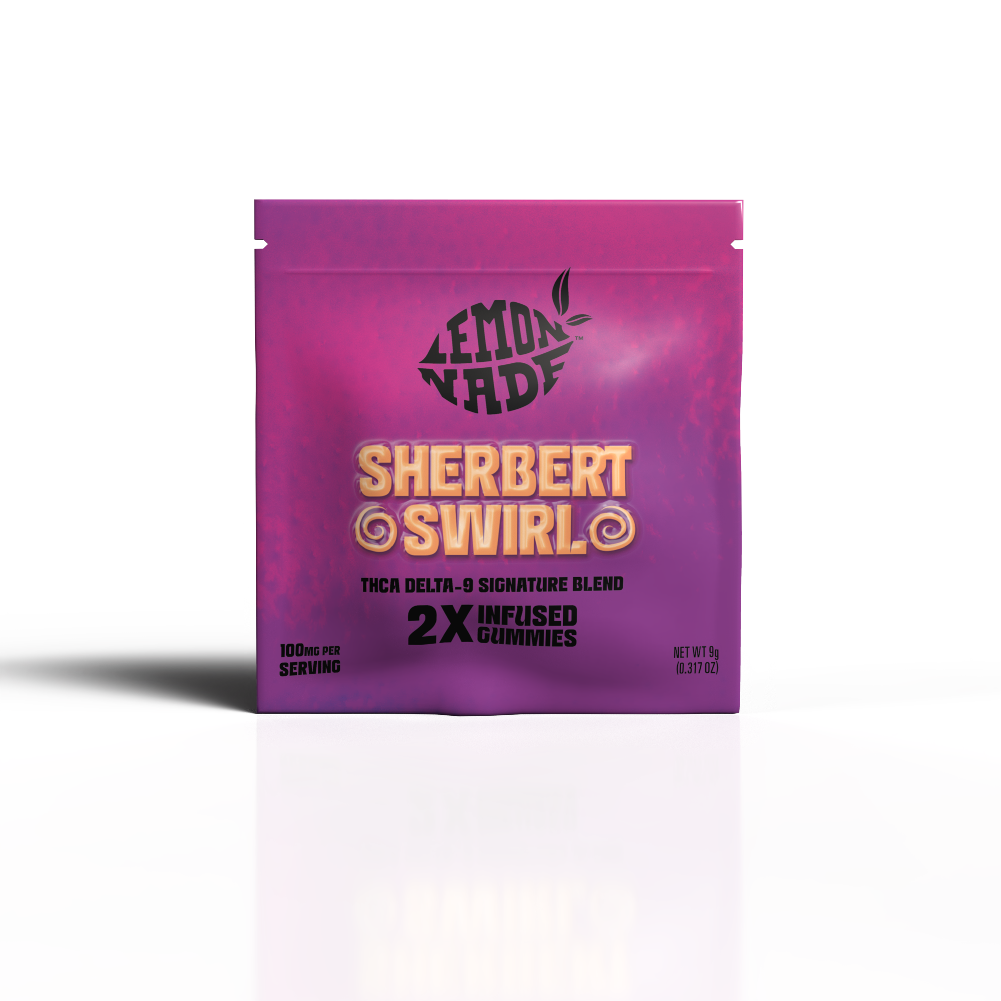 THC Gummies (100mg Δ9-THC) – Sherbert Swirl