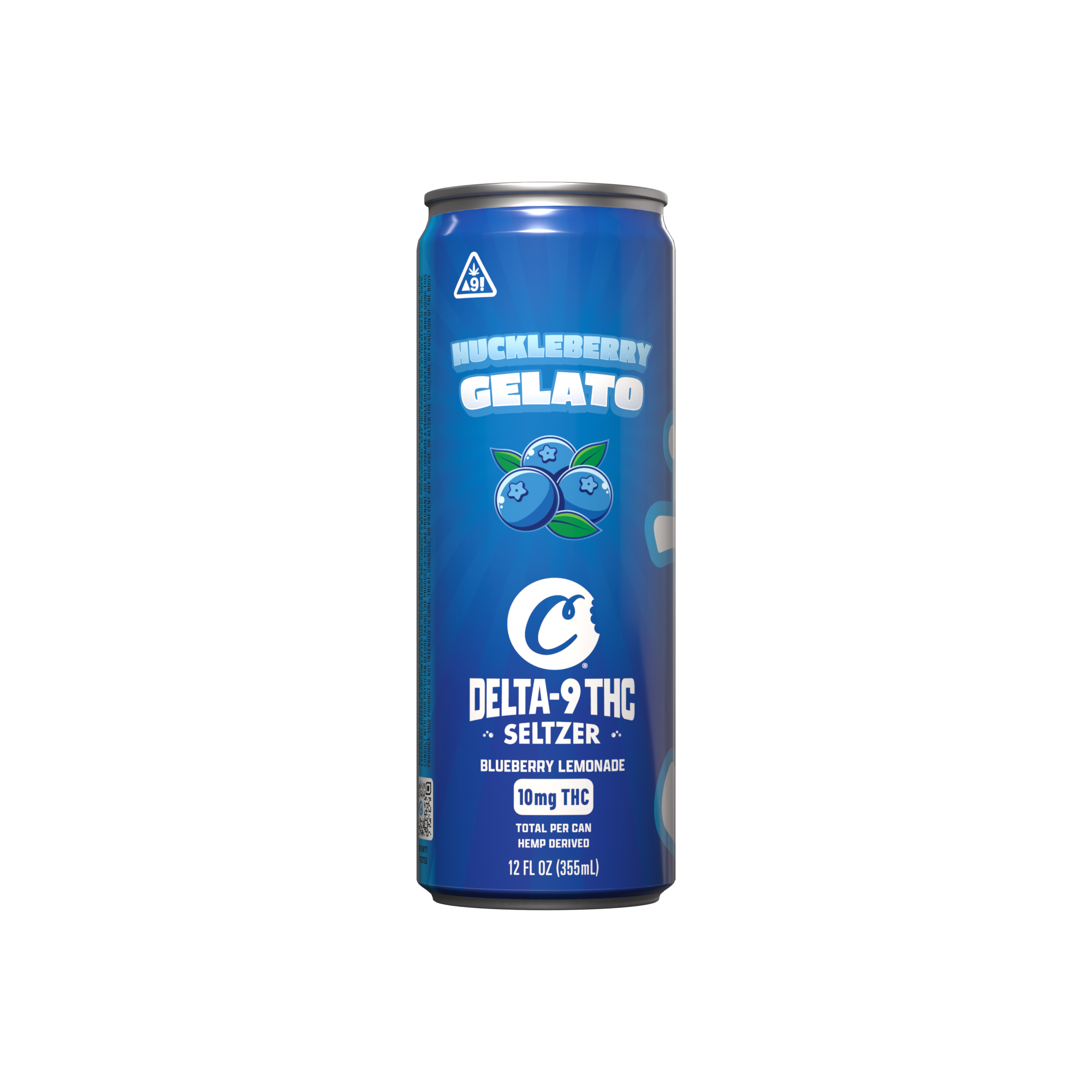 Cookies – Delta 9/THC Seltzer Can 10mg – Huckleberry Gelato – 4 Pack