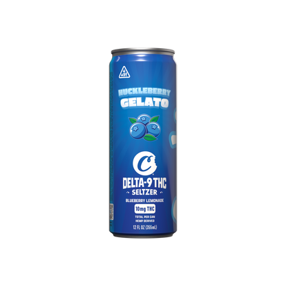 Cookies – Delta 9/THC Seltzer Can 10mg – Huckleberry Gelato – 4 Pack