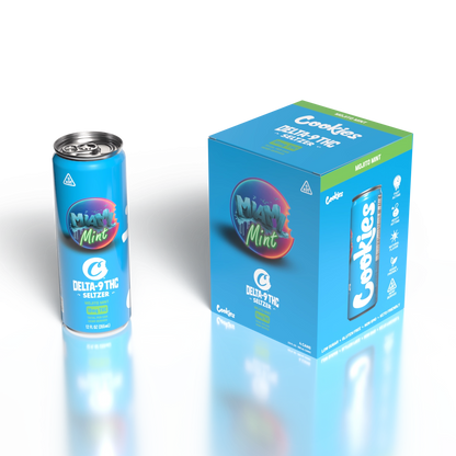 Cookies – Delta 9/THC Seltzer Can 10mg – Miami Mint – 4 Pack