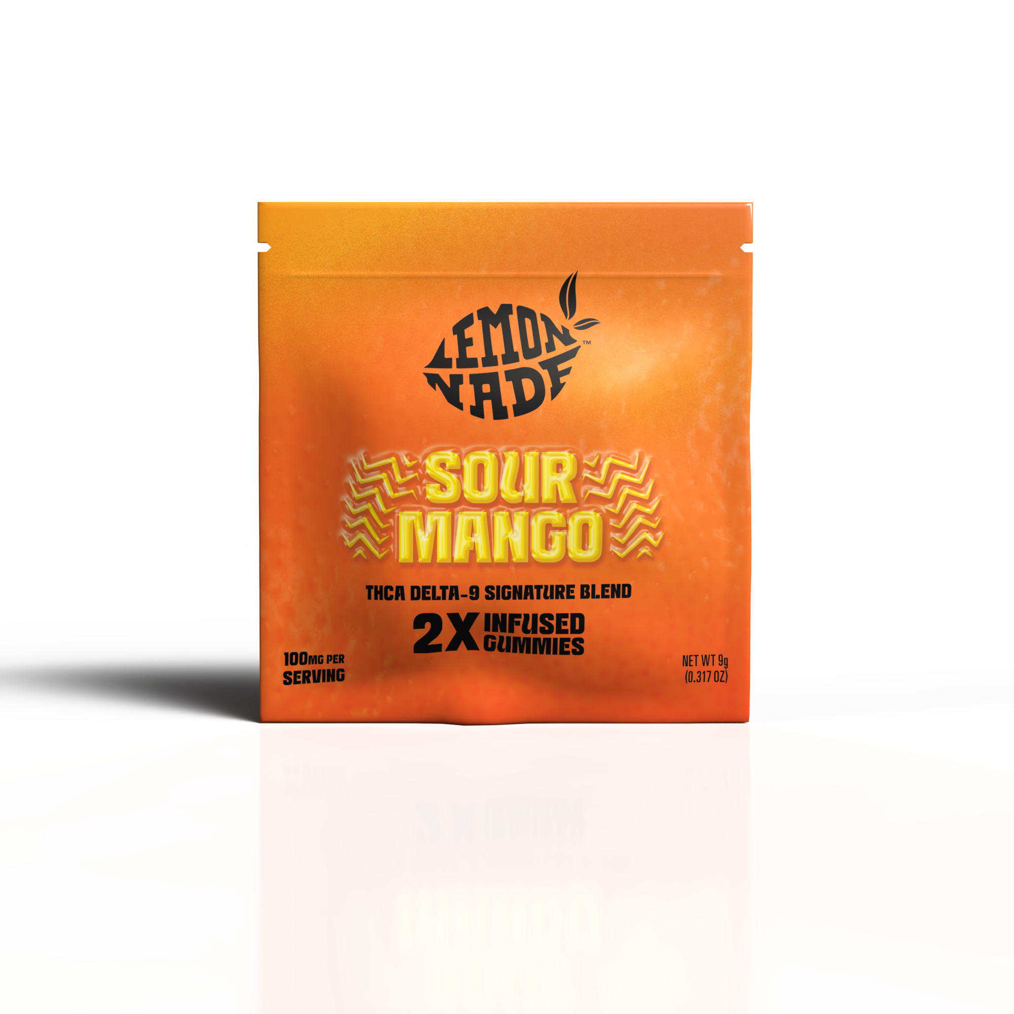 THC Gummies (100mg Δ9-THC) – Sour Mango