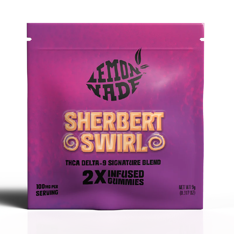 LemonNade - THCA Delta 9 Blend Gummies - Sherbert Swirl